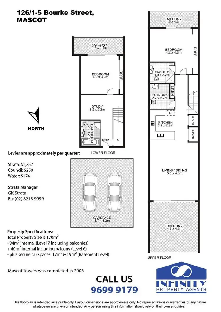 Floorplan of Homely apartment listing, 126/1-5 Bourke Street, Mascot NSW 2020