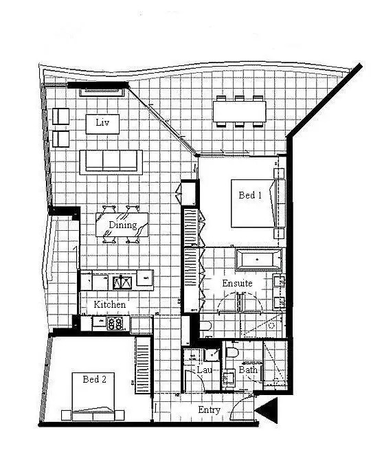 Floorplan of Homely apartment listing, 2413/45 Duncan Street, West End QLD 4101