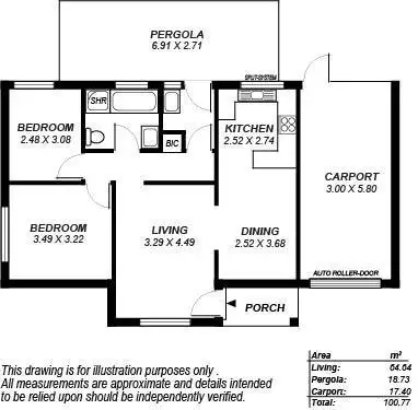 Floorplan of Homely unit listing, 13/104 Fenden Road, Salisbury SA 5108