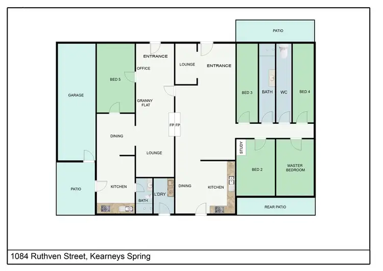 Floorplan of Homely rural property listing, 1084 Ruthven Street, Kearneys Spring QLD 4350