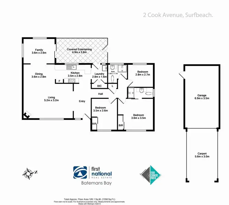 Floorplan of Homely house listing, 2 Cook Avenue, Surf Beach NSW 2536