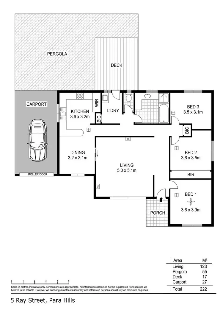 Floorplan of Homely house listing, 5 Ray Street, Para Hills SA 5096
