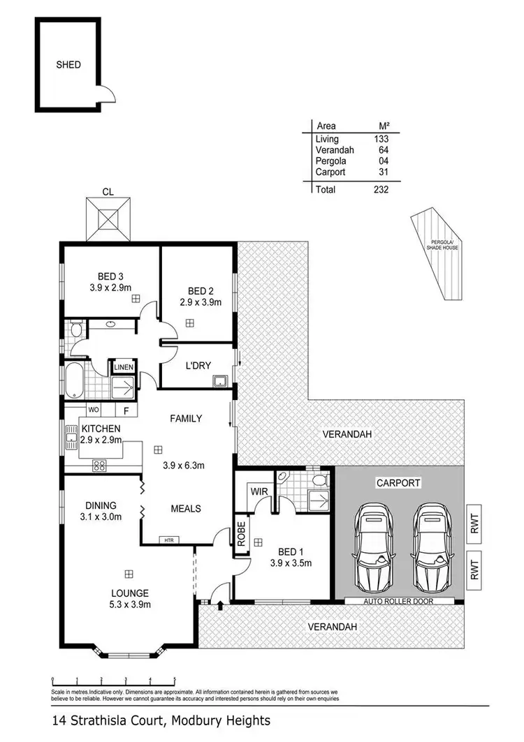Floorplan of Homely house listing, 14 Strathisla Court, Modbury Heights SA 5092