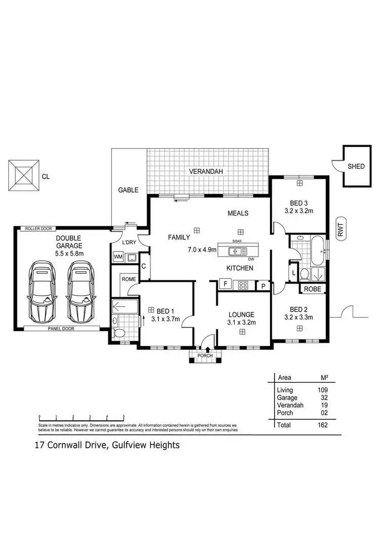 Floorplan of Homely house listing, 17 Cornwall Drive, Gulfview Heights SA 5096
