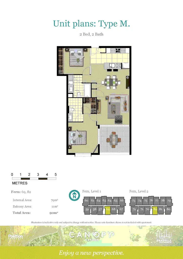 Floorplan of Homely apartment listing, 82/390 Simpsons Road, Bardon QLD 4065