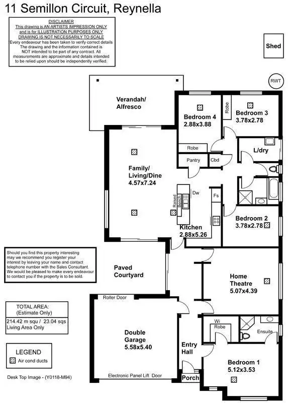 Floorplan of Homely house listing, 11 Semillon Circuit, Reynella SA 5161