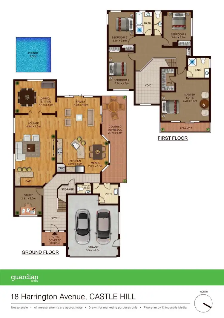 Floorplan of Homely house listing, 18 Harrington Avenue, Castle Hill NSW 2154