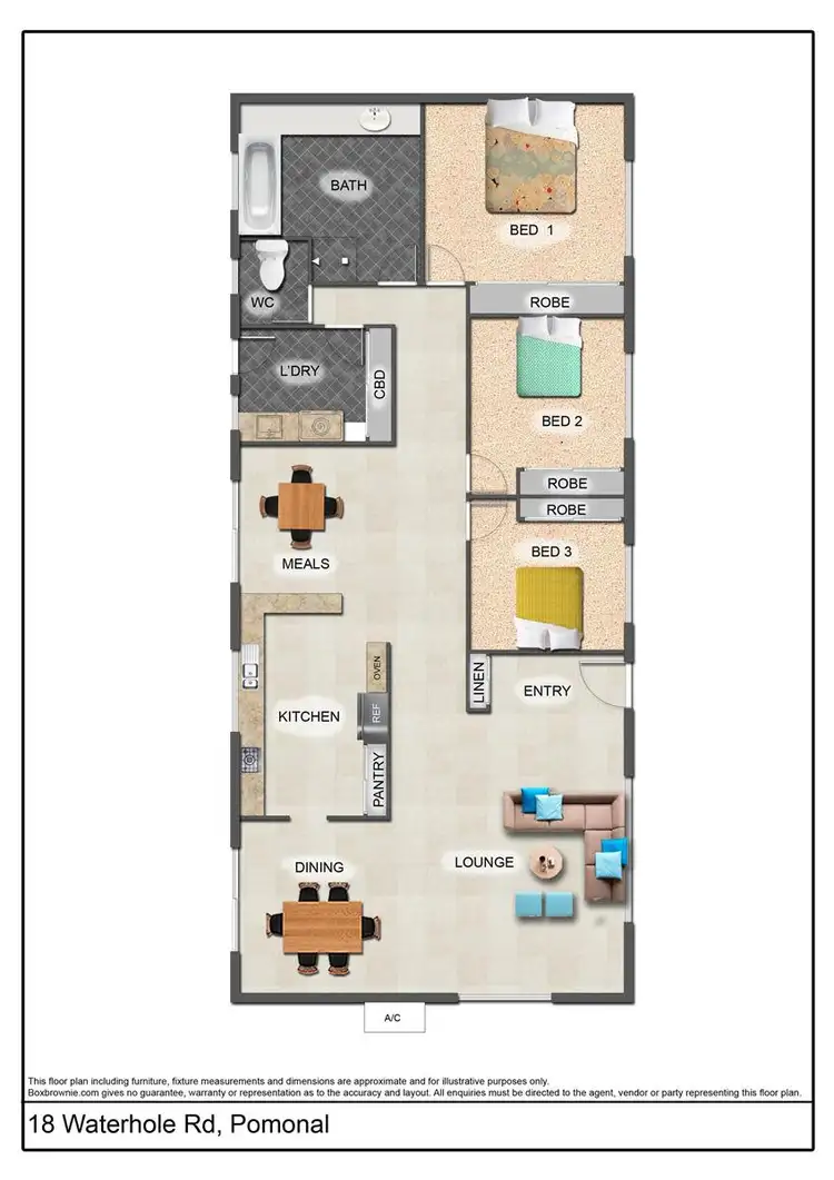 Floorplan of Homely house listing, 18 Waterhole Road, Pomonal VIC 3381