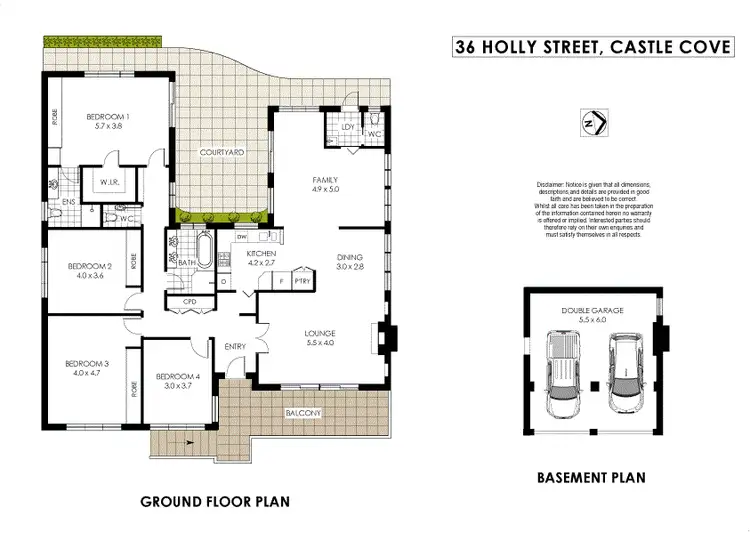 Floorplan of Homely house listing, 36 Holly Street, Castle Cove NSW 2069
