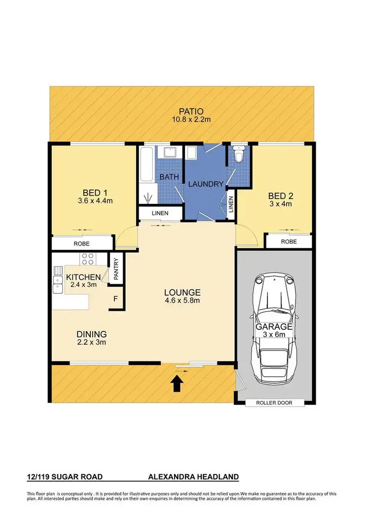 Floorplan of Homely unit listing, 12/119 Sugar Road, Alexandra Headland QLD 4572