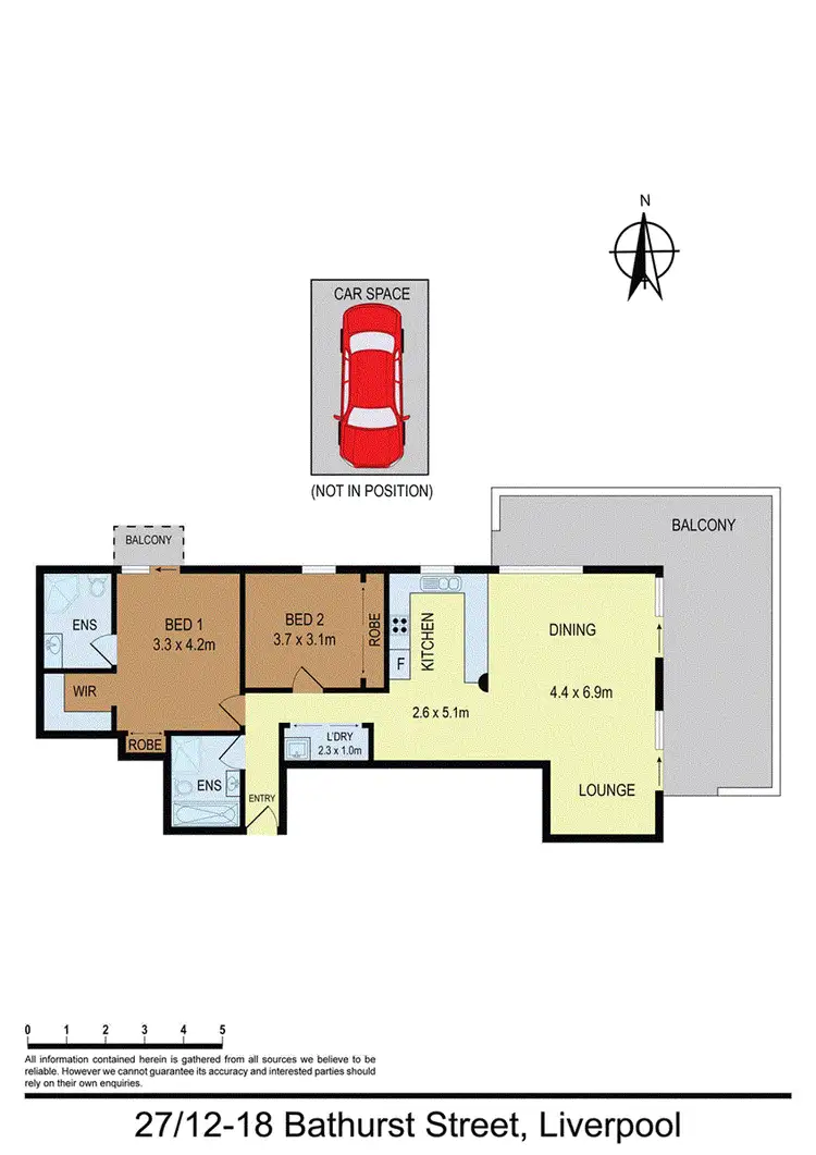 Floorplan of Homely apartment listing, 27/12-18 Bathurst Street, Liverpool NSW 2170