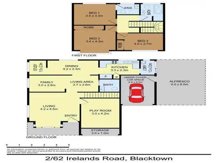 Floorplan of Homely semi-detached listing, 2/62 Irelands Road, Blacktown NSW 2148