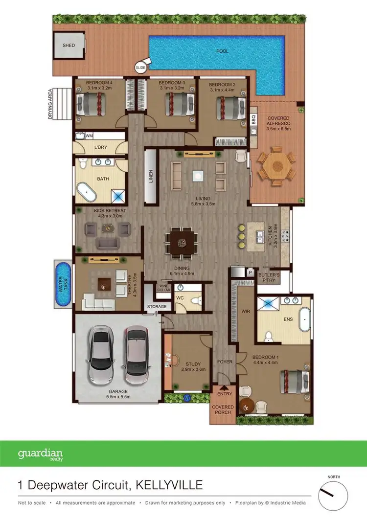 Floorplan of Homely house listing, 1 Deepwater Circuit, Kellyville NSW 2155
