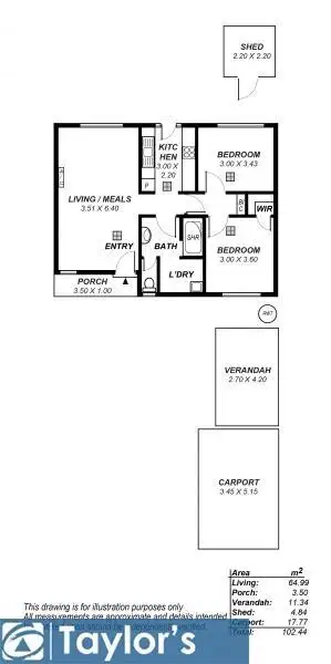 Floorplan of Homely house listing, 53 Codd Street, Para Hills West SA 5096