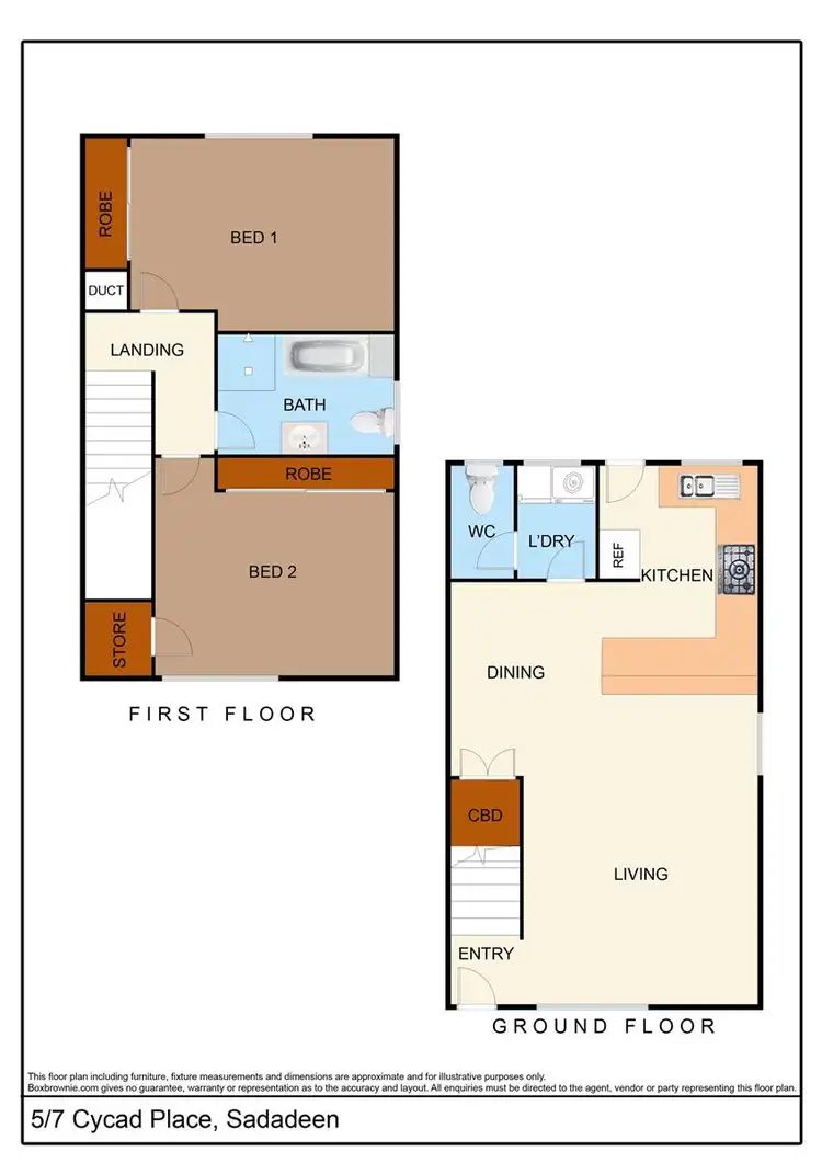 Floorplan of Homely unit listing, 5/7 Cycad Place, Sadadeen NT 870