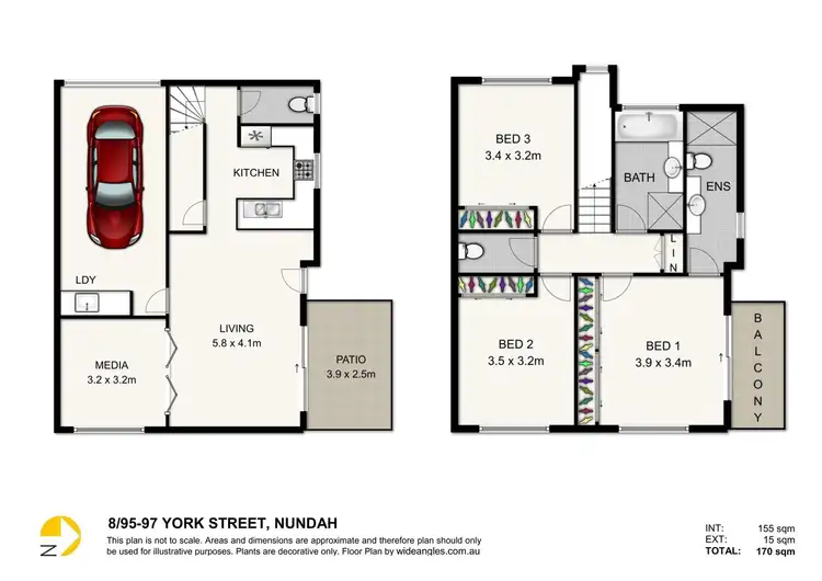 Floorplan of Homely townhouse listing, 8/95 York Street, Nundah QLD 4012