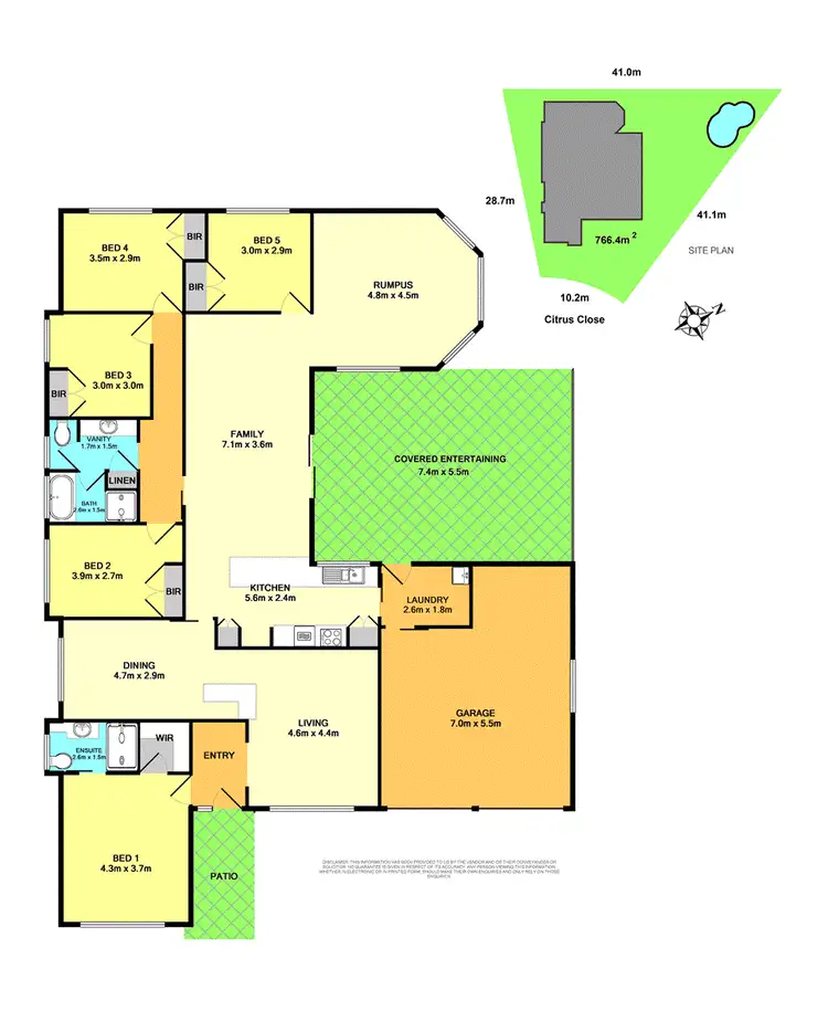 Floorplan of Homely house listing, 16 Citrus Close, Cameron Park NSW 2285