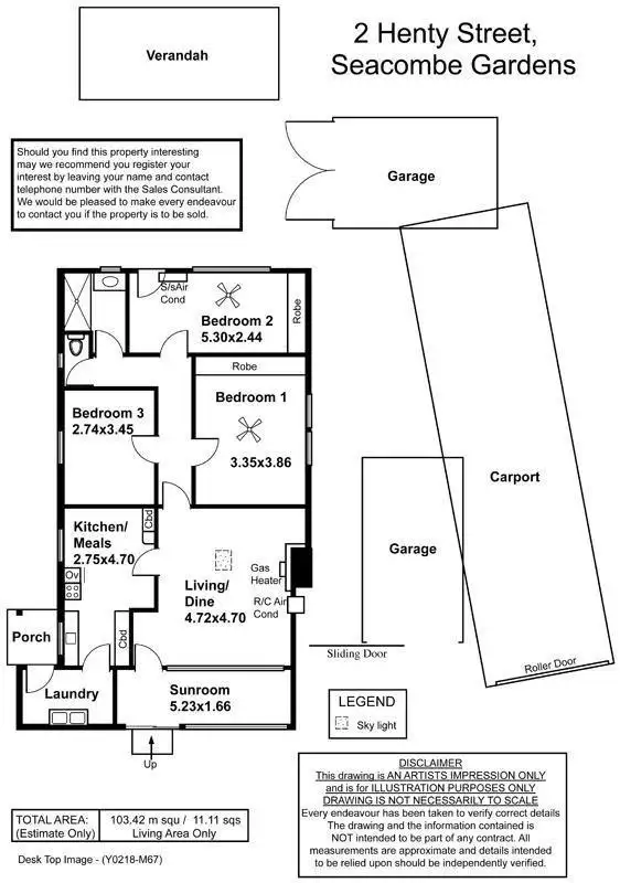Floorplan of Homely house listing, 2 Henty Street, Seacombe Gardens SA 5047