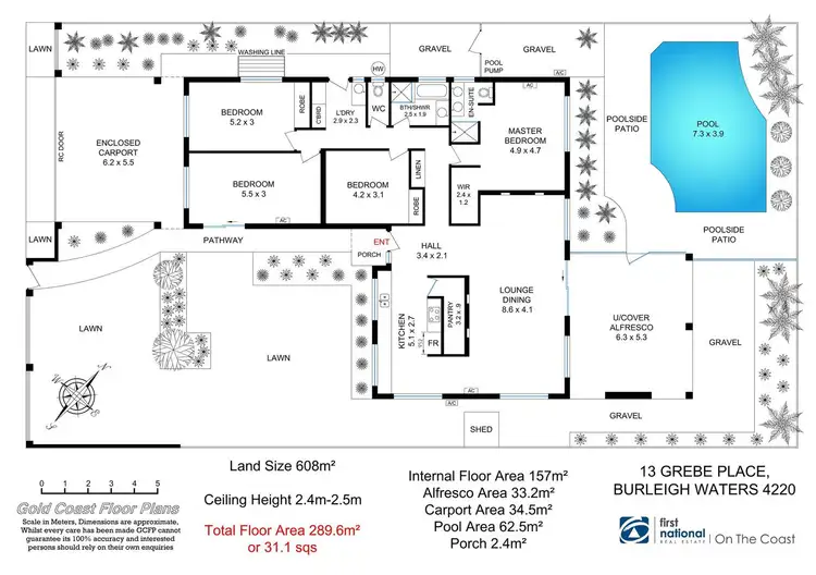 Floorplan of Homely house listing, 13 Grebe Place, Burleigh Waters QLD 4220