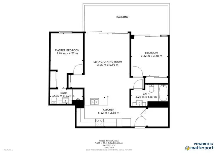 Floorplan of Homely unit listing, 4602/12 Executive Drive, Burleigh Waters QLD 4220
