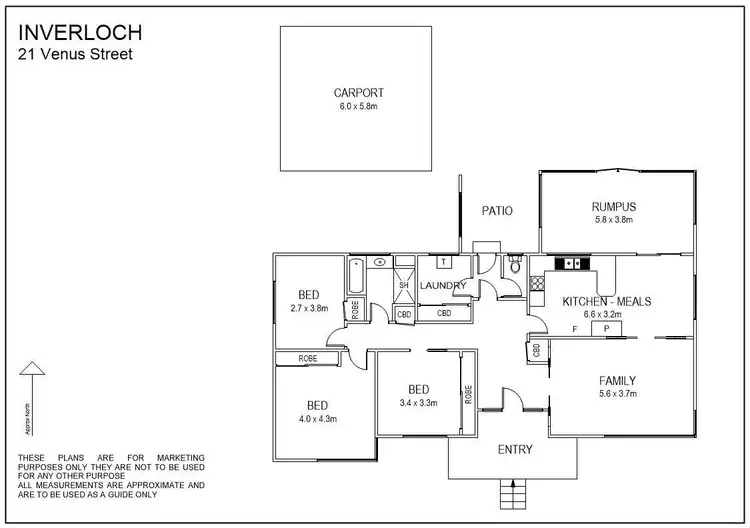 Floorplan of Homely house listing, 21 Venus Street, Inverloch VIC 3996