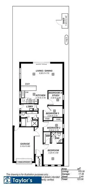 Floorplan of Homely house listing, 32b Myall Road, Para Hills SA 5096