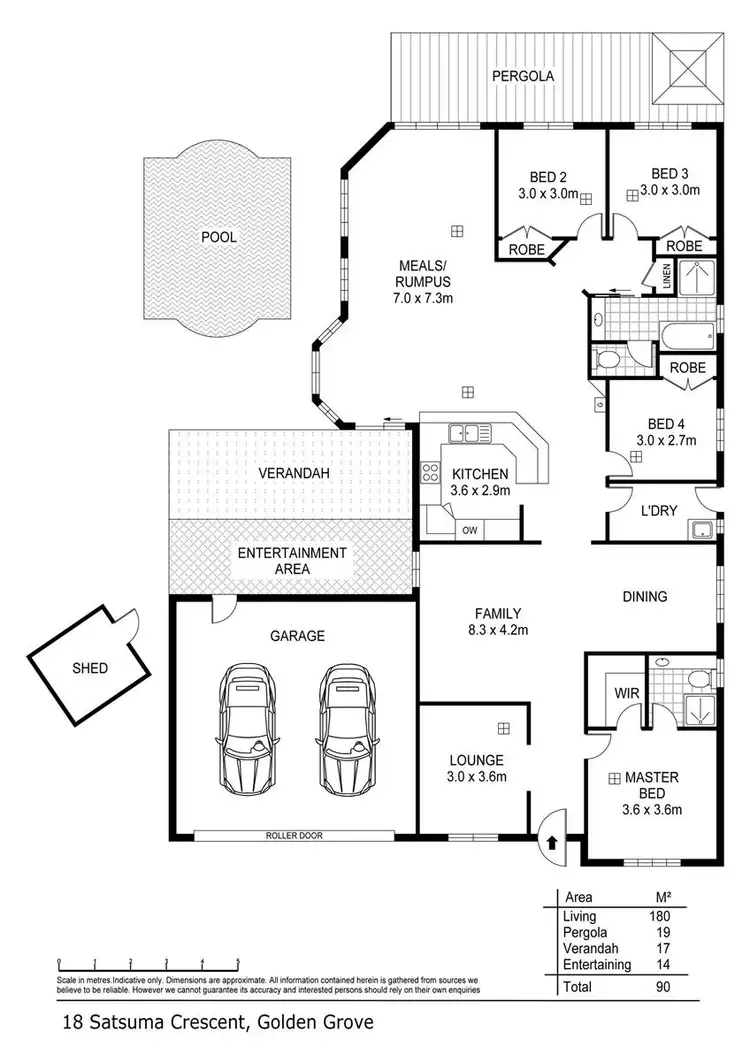 Floorplan of Homely house listing, 18 Satsuma Crescent, Golden Grove SA 5125