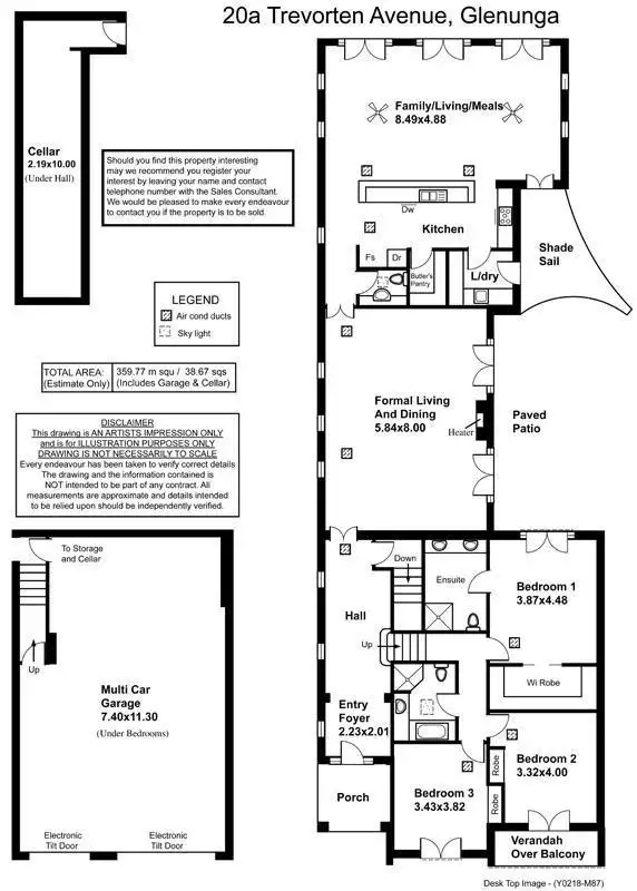 Floorplan of Homely house listing, 20A Trevorten Avenue, Glenunga SA 5064