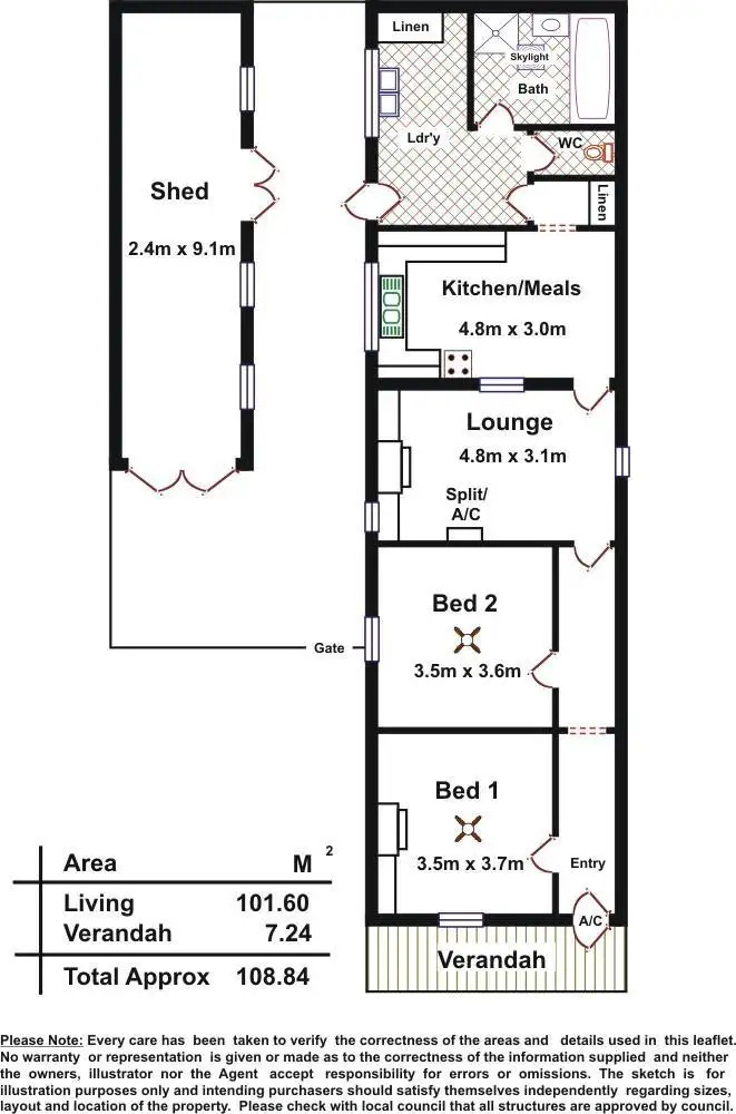 Floorplan of Homely house listing, 5 Richmond Street, Kensington SA 5068