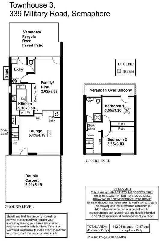 Floorplan of Homely house listing, 3/339 Military Road, Semaphore Park SA 5019