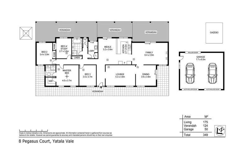Floorplan of Homely house listing, 8 Pegasus Court, Yatala Vale SA 5126