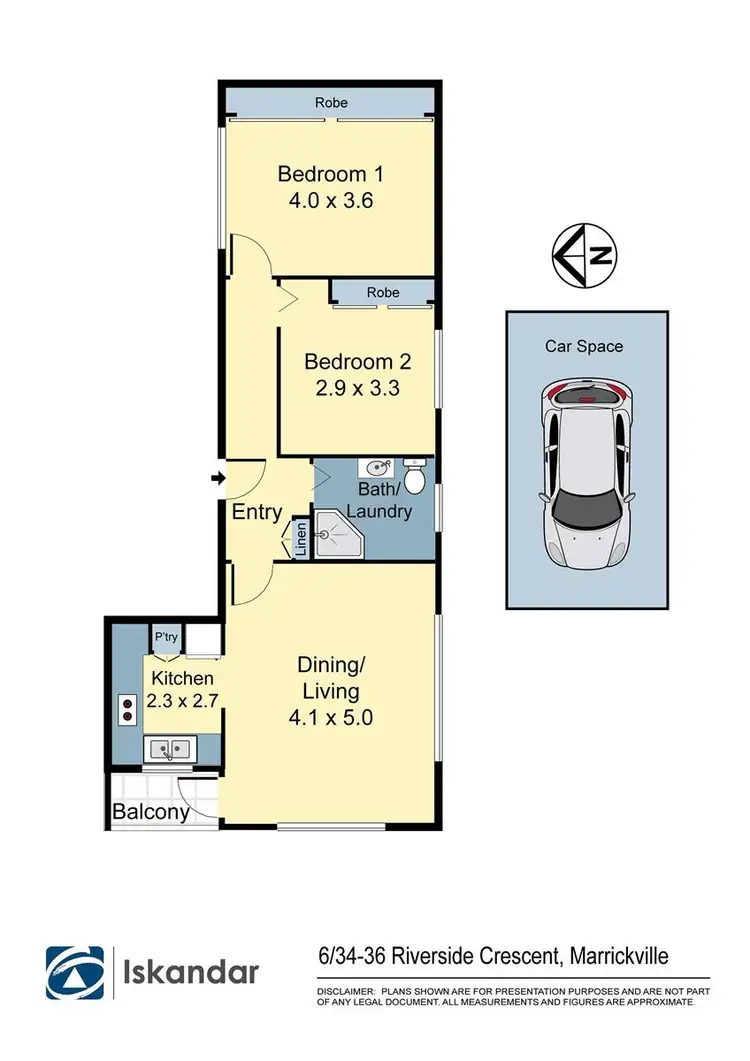Floorplan of Homely apartment listing, 6/34-36 Riverside Crescent, Marrickville NSW 2204