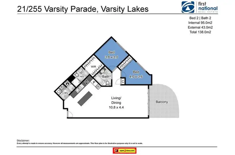 Floorplan of Homely unit listing, 21/255 Varsity Parade, Varsity Lakes QLD 4227