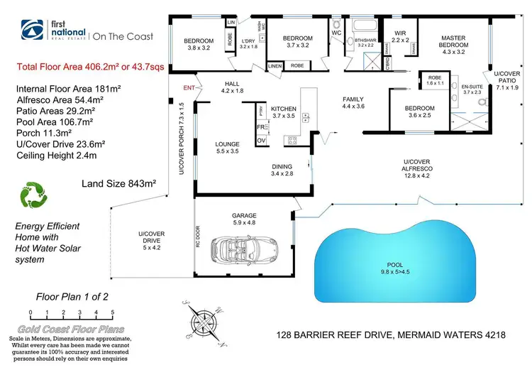 Floorplan of Homely house listing, 128 Barrier Reef Drive, Mermaid Waters QLD 4218