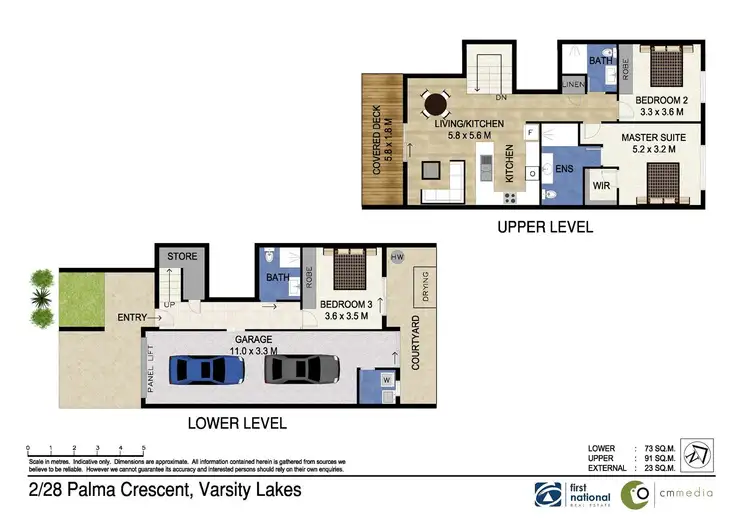 Floorplan of Homely townhouse listing, 2/28 Palma Crescent, Varsity Lakes QLD 4227