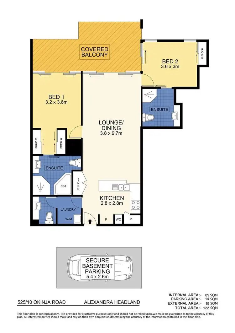 Floorplan of Homely unit listing, 525/10 Okinja Road, Alexandra Headland QLD 4572