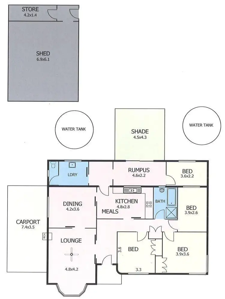 Floorplan of Homely house listing, 57 Clara Street, Murray Bridge SA 5253