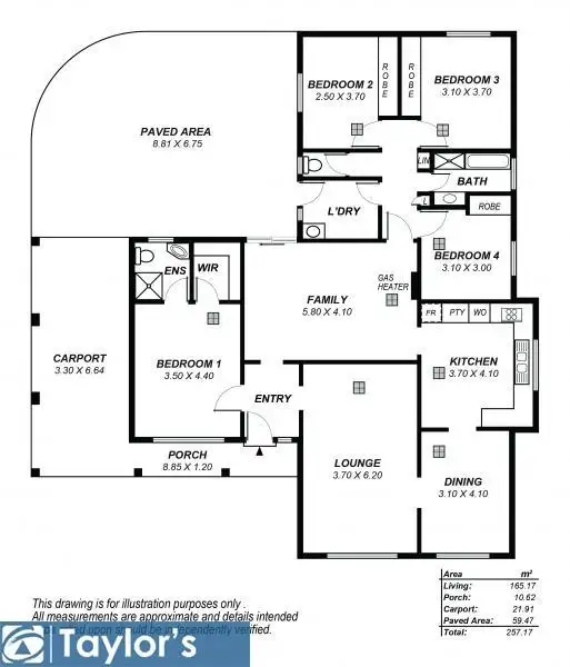 Floorplan of Homely house listing, 24 Cornwall Drive, Gulfview Heights SA 5096