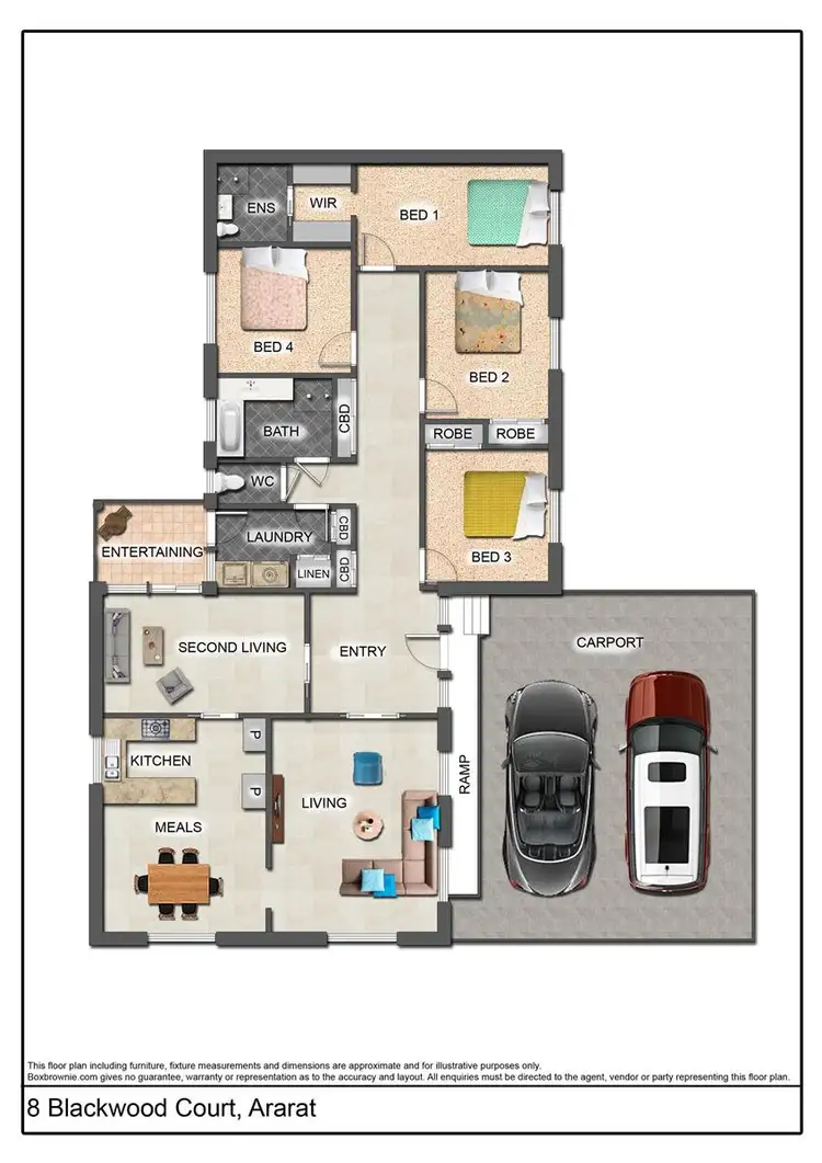 Floorplan of Homely house listing, 8 Blackwood Court, Ararat VIC 3377