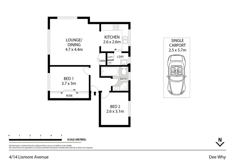 Floorplan of Homely unit listing, 4/14 Lismore Avenue, Dee Why NSW 2099