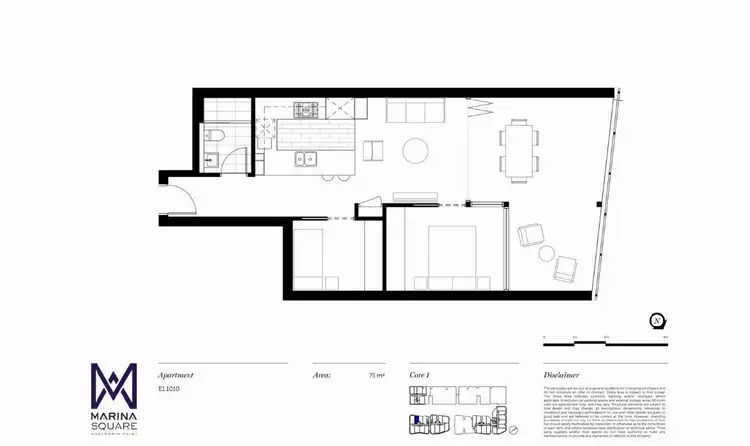 Floorplan of Homely apartment listing, E1010/17 Wentworth Place, Wentworth Point NSW 2127