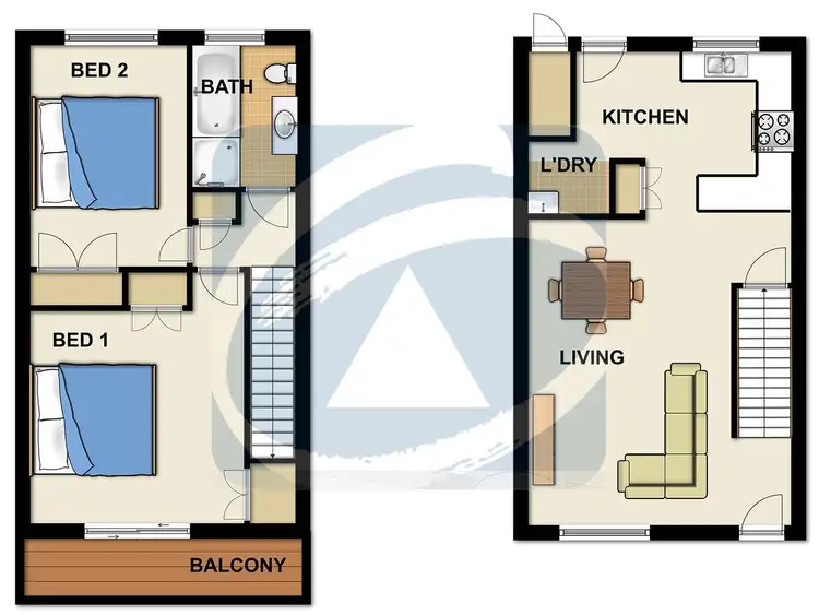 Floorplan of Homely townhouse listing, 2/71 Park Road, Slacks Creek QLD 4127