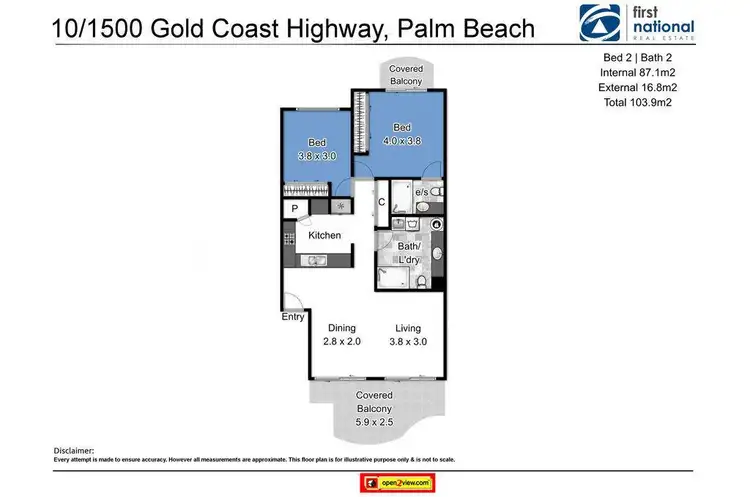 Floorplan of Homely apartment listing, 10/1500 Gold Coast Highway, Palm Beach QLD 4221