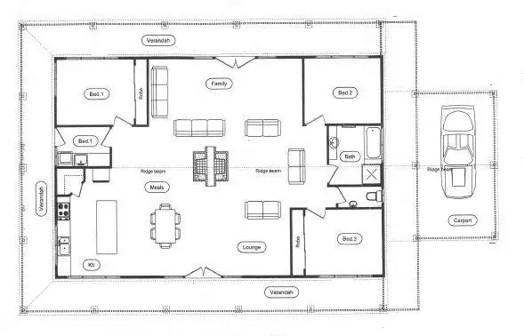 Floorplan of Homely house listing, 6 Louie Court, Bright VIC 3741