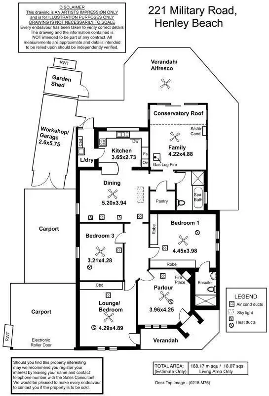 Floorplan of Homely house listing, 221 Military Road, Henley Beach South SA 5022