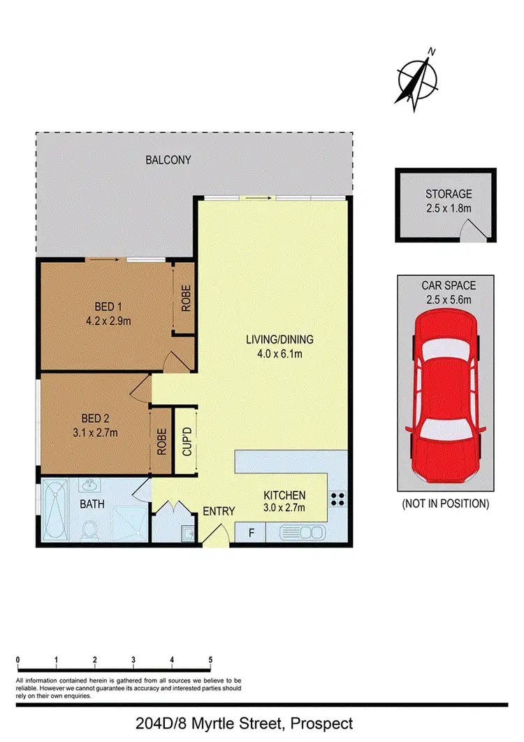 Floorplan of Homely apartment listing, 204 8D Myrtle Street, Prospect NSW 2148