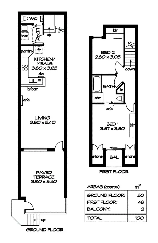 Floorplan of Homely townhouse listing, 55/8 Rundle Street, Kent Town SA 5067