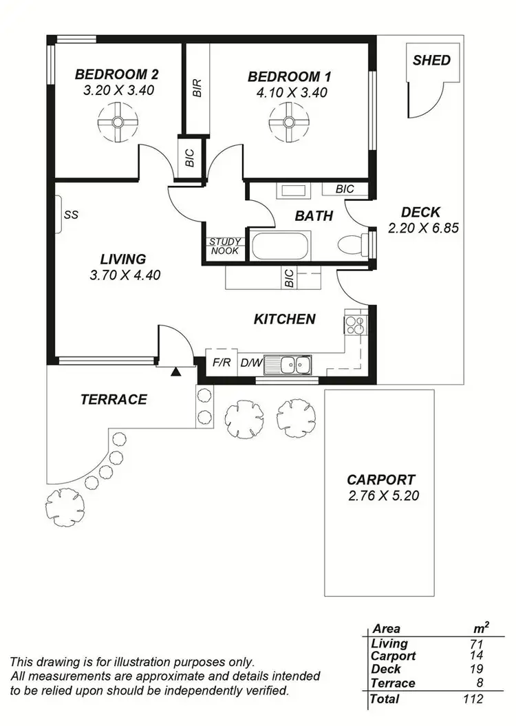 Floorplan of Homely unit listing, 4/33 Hillview Road, Kingswood SA 5062