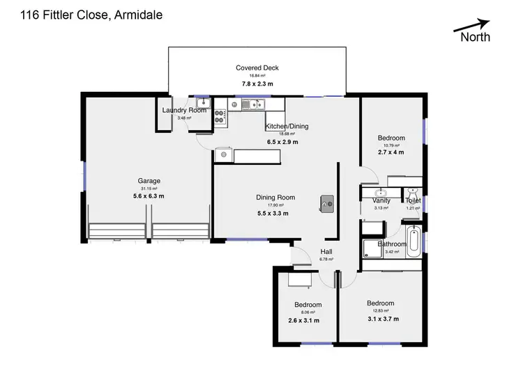 Floorplan of Homely house listing, 116 Fittler Close, Armidale NSW 2350