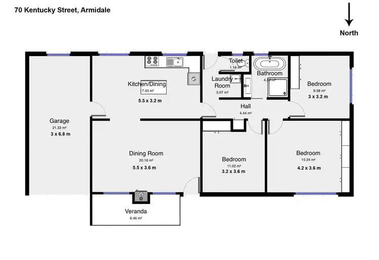 Floorplan of Homely house listing, 70 Kentucky Street, Armidale NSW 2350